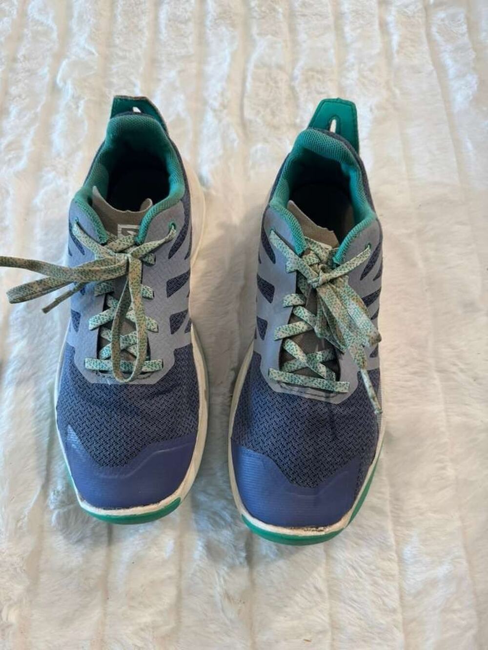 Salomon Patrol J Junior Trail Running Shoes Blue Green Size 5 US EU 37